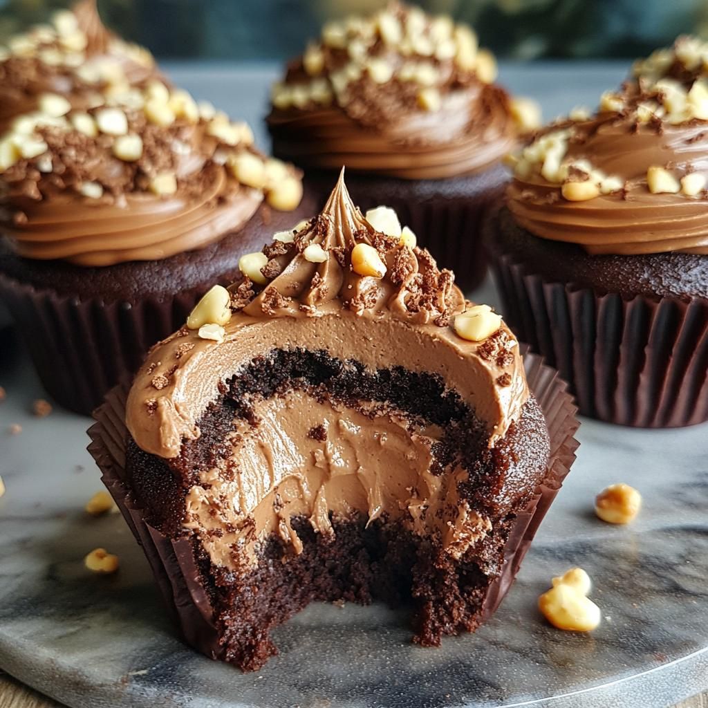 Nutella Center-Filled Cupcakes